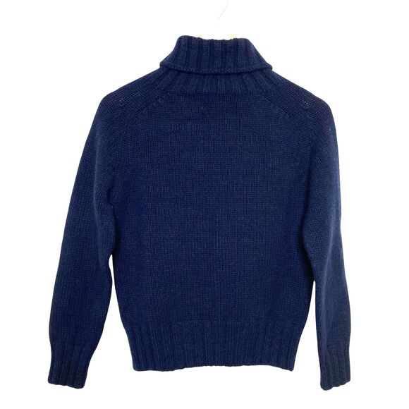 Filson XS Men’s Turtleneck Sweater Blue Geelong Lambswool Made In Scotland Thick - Picture 2 of 11